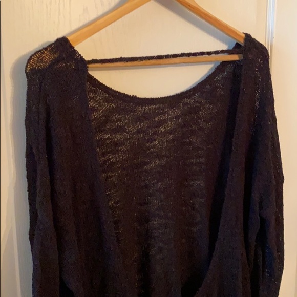 Garage black open back relaxed sweater - Picture 4 of 5